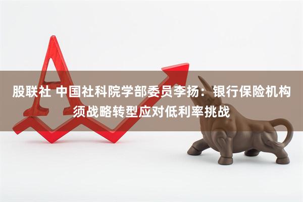 股联社 中国社科院学部委员李扬：银行保险机构须战略转型应对低利率挑战